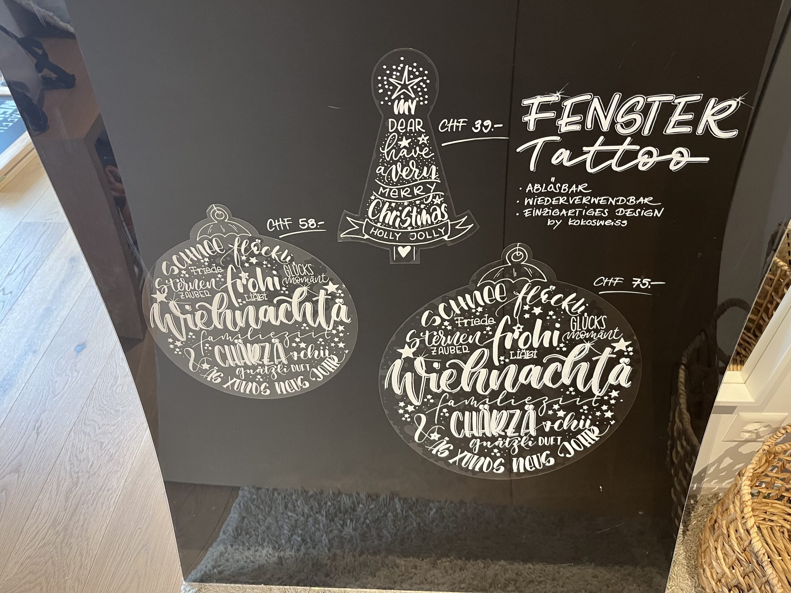 Fenstertattoo Weihnachtskugel & Christbaum – Bild 6